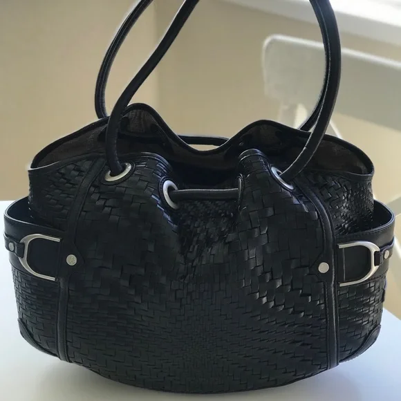 COLE HAAN Woven Leather Bag EUC! - Picture 5 of 13
